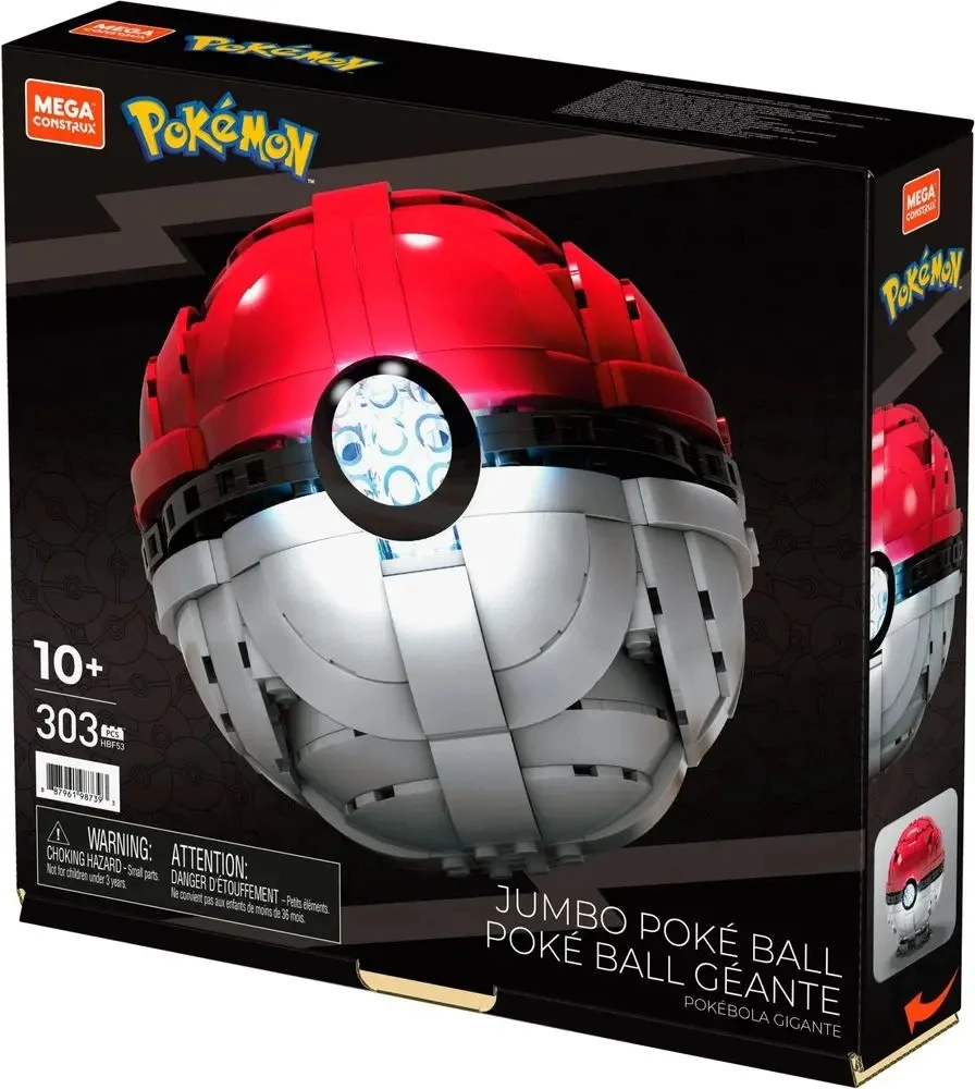 Mattel MEGA CONSTRUX BLOKAI 303 vienetai POKEMON JUMBO POKE BALL