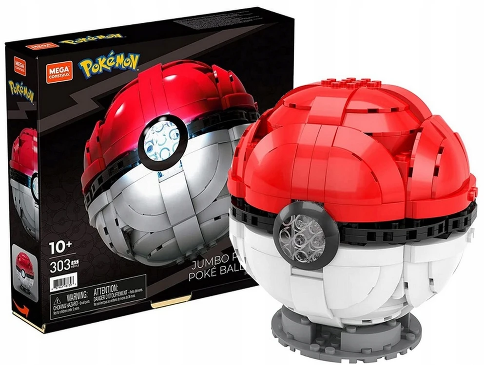 Mattel MEGA CONSTRUX BLOKAI 303 vienetai POKEMON JUMBO POKE BALL