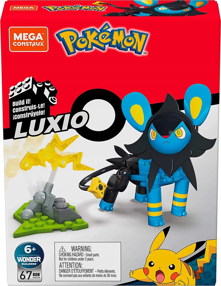 Mattel MEGA Construx POKEMON GMD36/GDW29 Luxio blokeliai