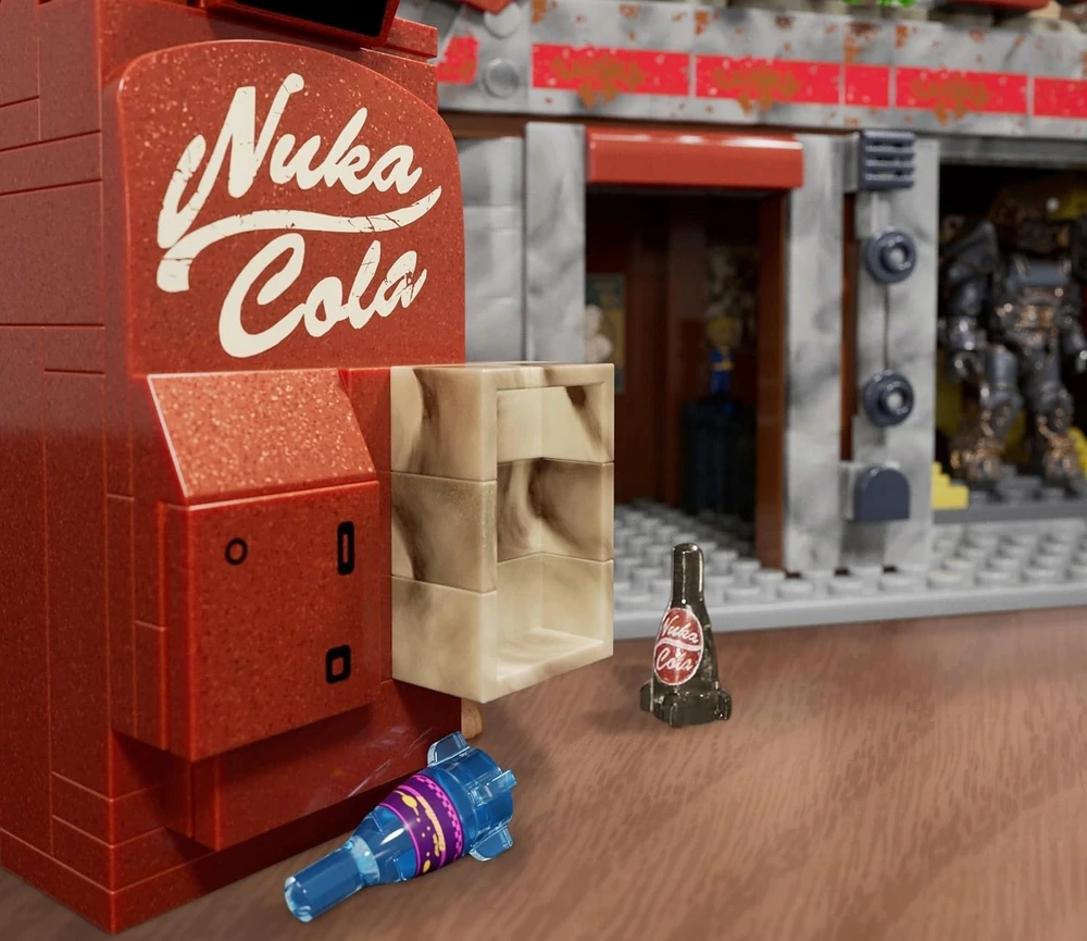Dėlionė Mattel MEGA FALLOUT BLOCKS Raudona Rocket Station, statybinis komplektas +17 m