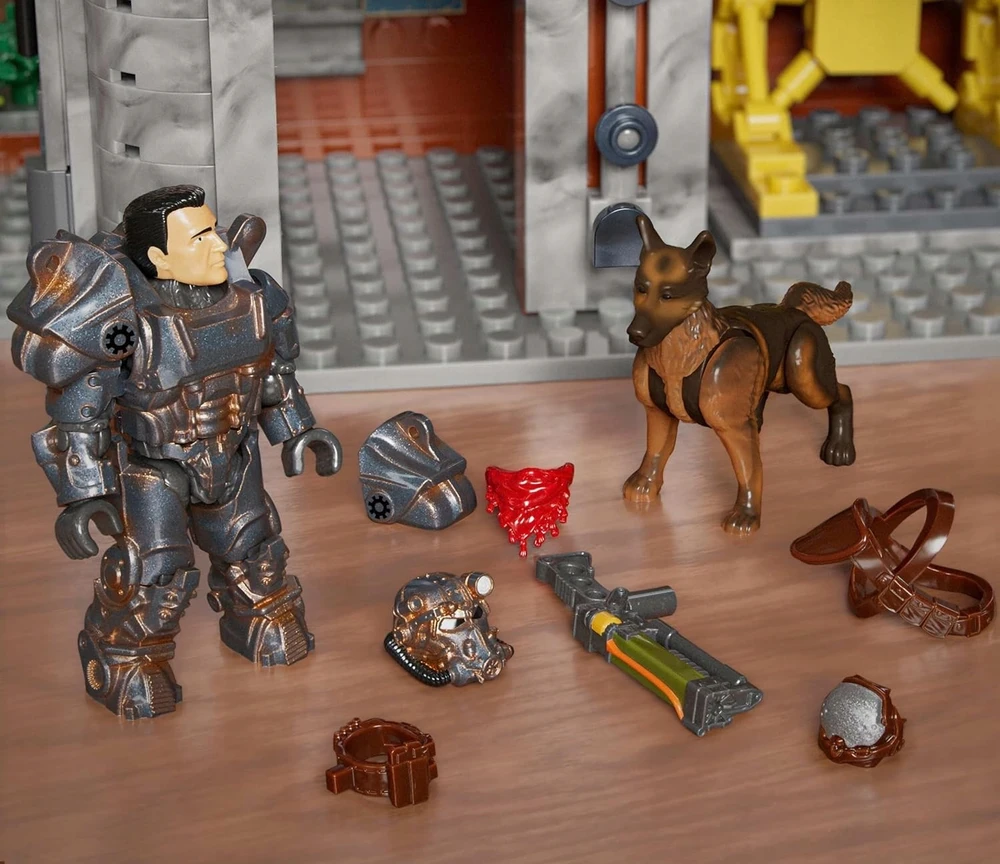 Dėlionė Mattel MEGA FALLOUT BLOCKS Raudona Rocket Station, statybinis komplektas +17 m