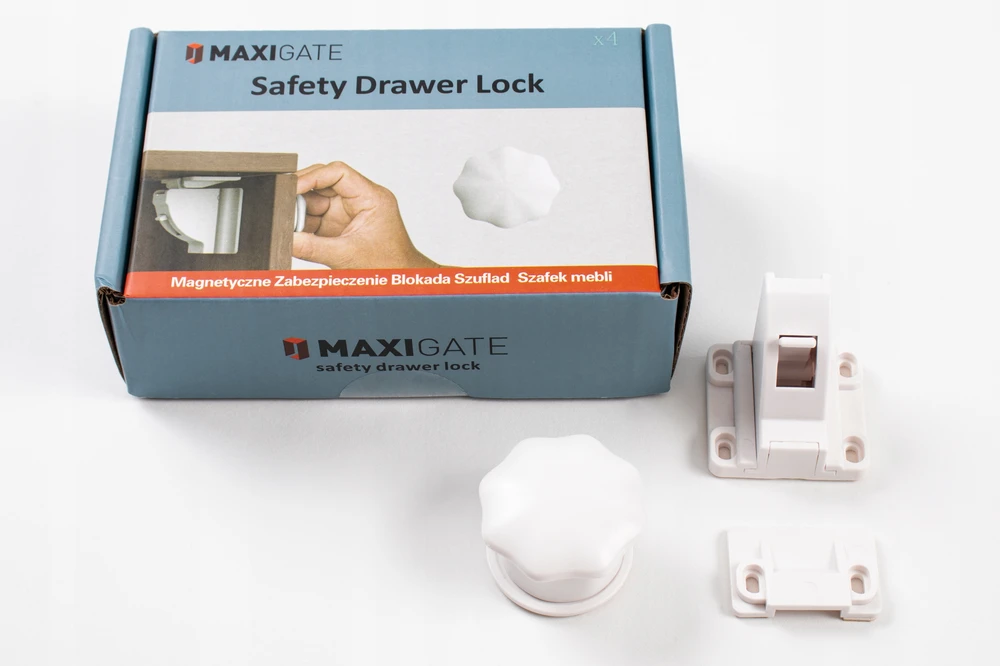 Maxigate Patvari MAGNETINĖ APSAUGA spintelėms ir stalčiams, 4 vnt. MAXIGUOTI