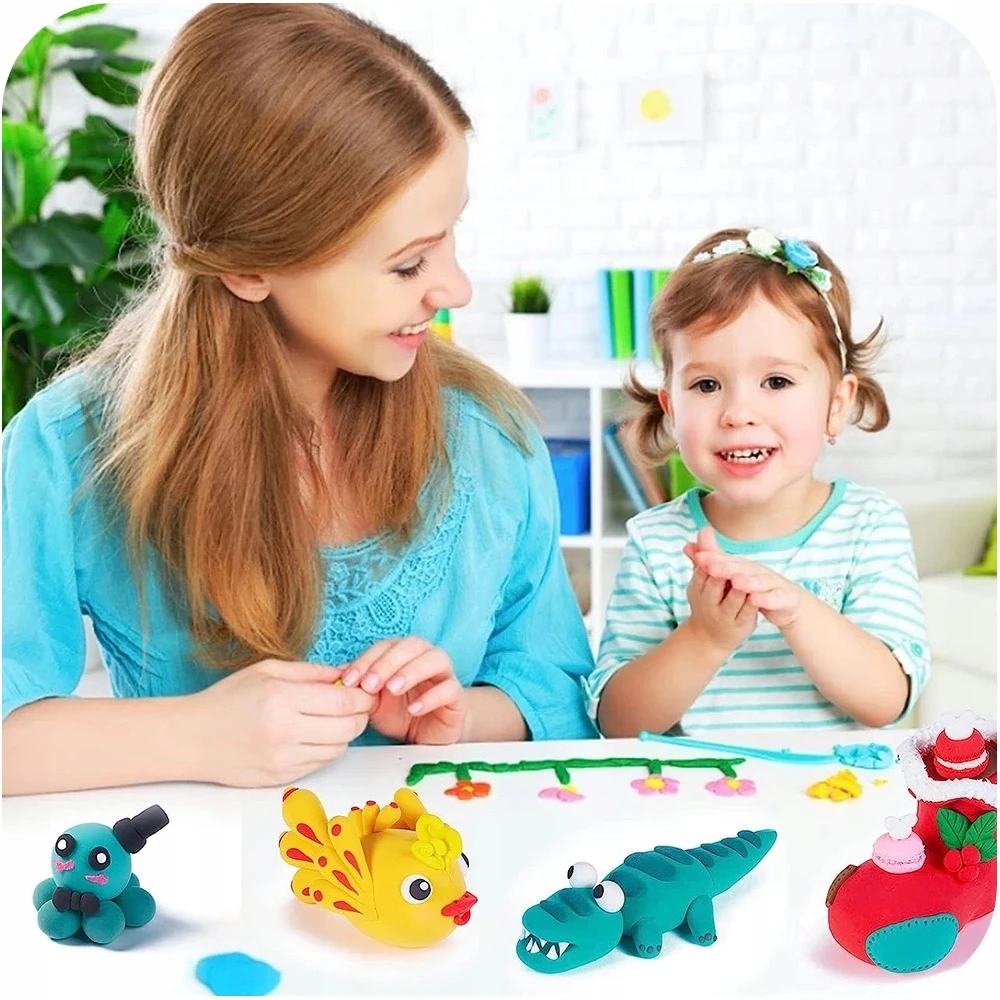 Maxsell 12Vnt. MAGICAL PLASTICINE SENSO PUTO POLIMERINIS MOLIS VAIKAMS