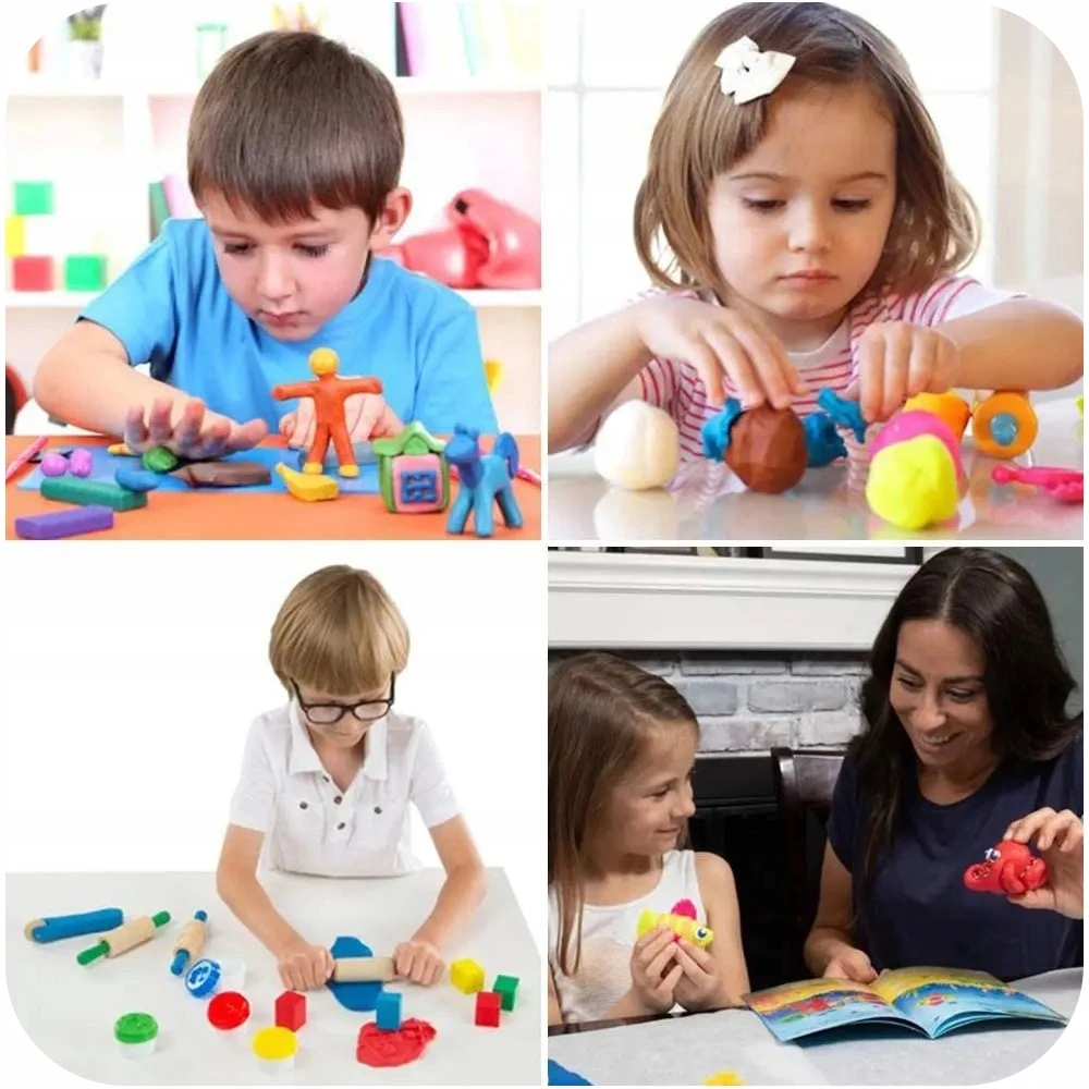 Maxsell 12Vnt. MAGICAL PLASTICINE SENSO PUTO POLIMERINIS MOLIS VAIKAMS