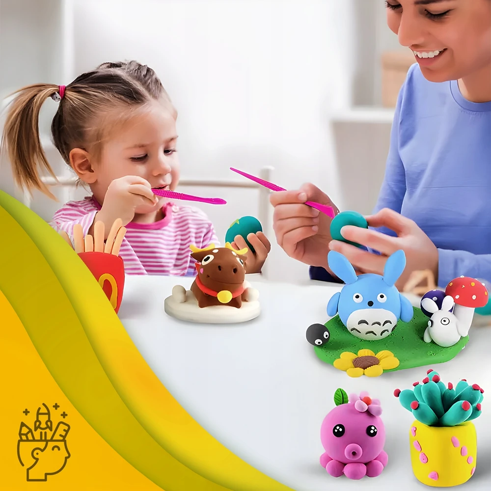 Maxsell 24Vnt. MAGICAL PLASTICINE SENSO PUTO POLIMERINIS MOLIS VAIKAMS