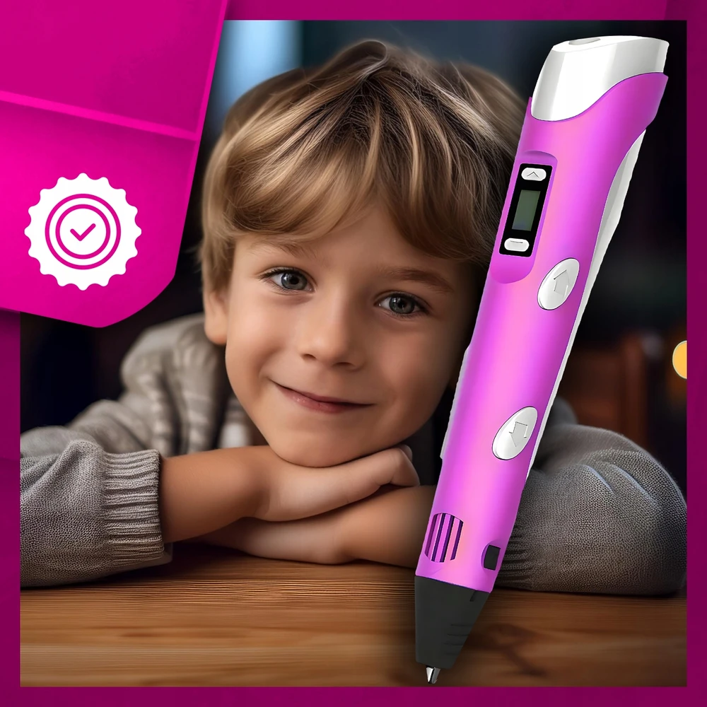 Maxsell 3D RAŠIKLIS VAIKAMS 3D SPAUSDINTUVAS MAGICAL 3D PEN + RETRILIAI 210 METRU
