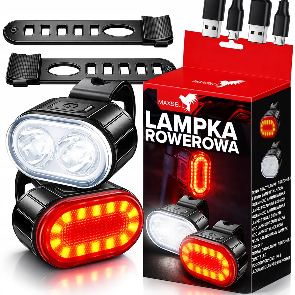 Maxsell LED DVIRAČIO LEMPAS PRIEKINĖ GALINĖ GALINGA PRIEKINĖ GALINĖ DVIRAČIO Akumuliatorius