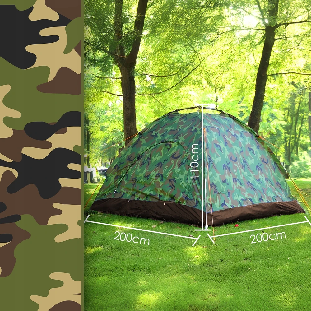 Maxsell MORO TURISTINĖ PALAPINĖ, 4 ASMENĖS KEMPINGŲ PALAPINĖ SU LANGU NUO UODŲ 200 x 200cm