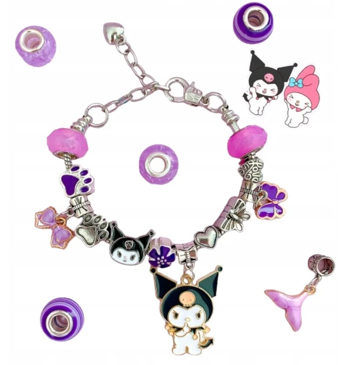 MAXSELL RANKINĖ + KUROMI PAPUOŠALŲ APYRANKĖS DARYMO RINKINYS