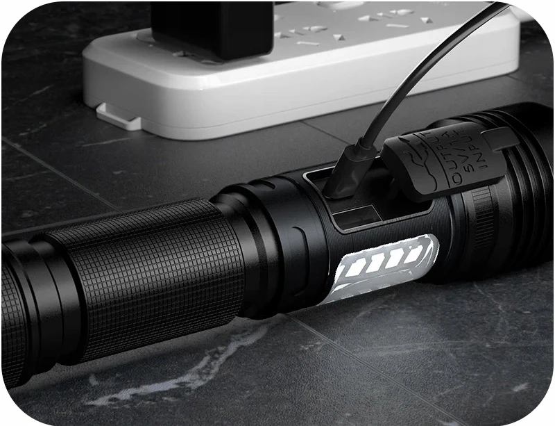 Maxvision GALINGAS POLICIJOS ILMO ATSTOVIMO LED BIRŠINYS 1700m. USB-C MAITINIMO BANKAS 35W+COB