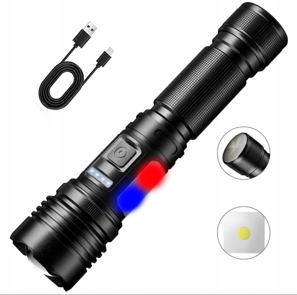 Maxvision GALINGAS POLICIJOS ILMO ATSTOVIMO LED BIRŠINYS 1700m. USB-C MAITINIMO BANKAS 35W+COB