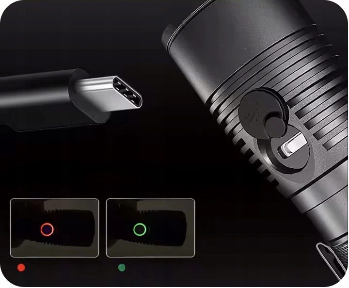 Maxvision PREMIUM! LABAI GALINGAS KOMPAKTINIS LED BLYKŠČIUS Z15 1400lm USB-C 4800 mAh