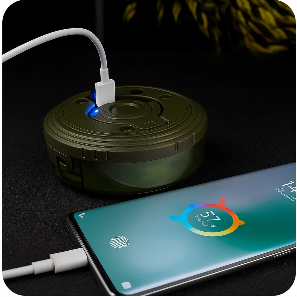 Maxvision Stovyklavietės šviestuvas LED girliandos šviestuvas RGBW 10m Kalėdinė palapinės terasa USB-C