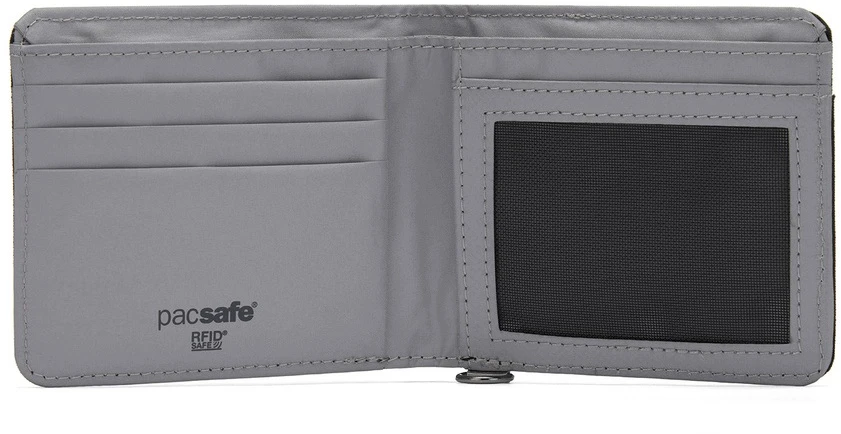 Maža vyriška piniginė Pacsafe RFIDsafe su RFID apsauga – juodos spalvos