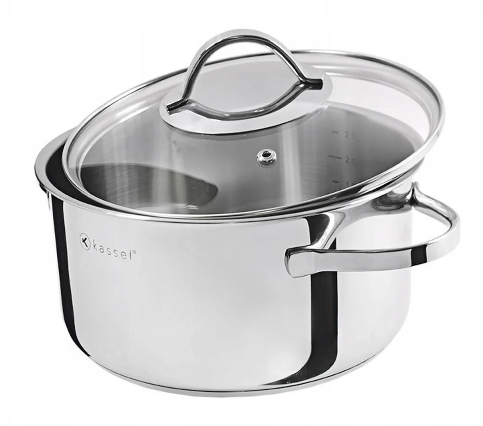 Mažas 18/10 nerūdijančio plieno puodas SU dangteliu KASSEL puodas 16cm 1,6L