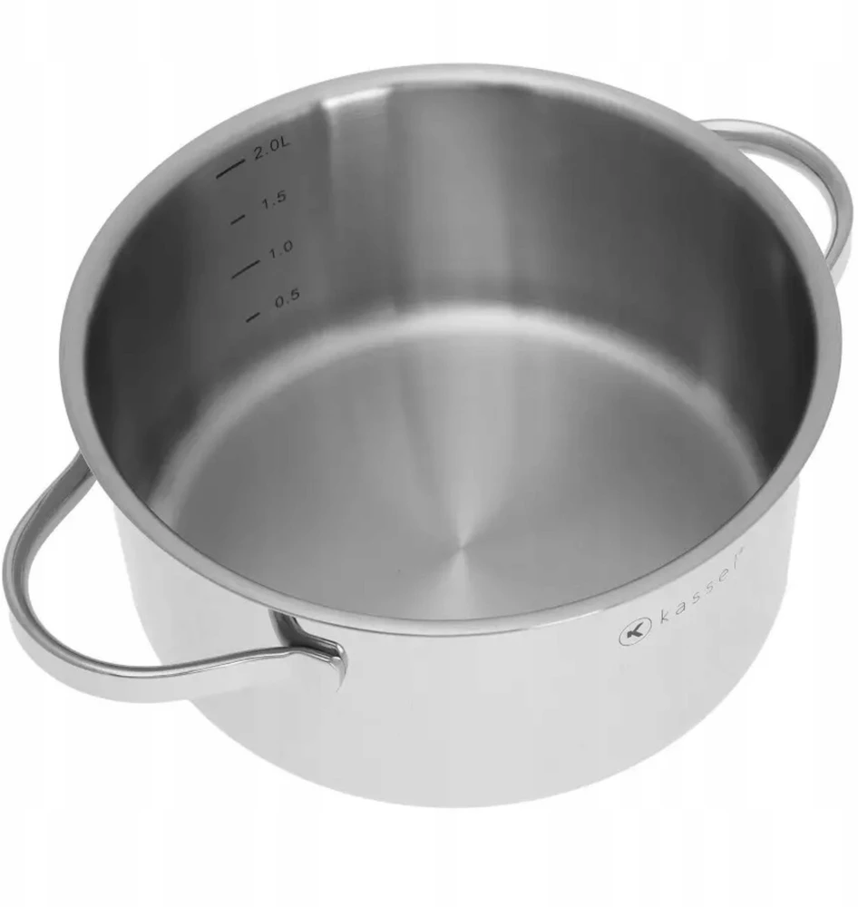 Mažas 18/10 nerūdijančio plieno puodas SU dangteliu KASSEL puodas 16cm 1,6L