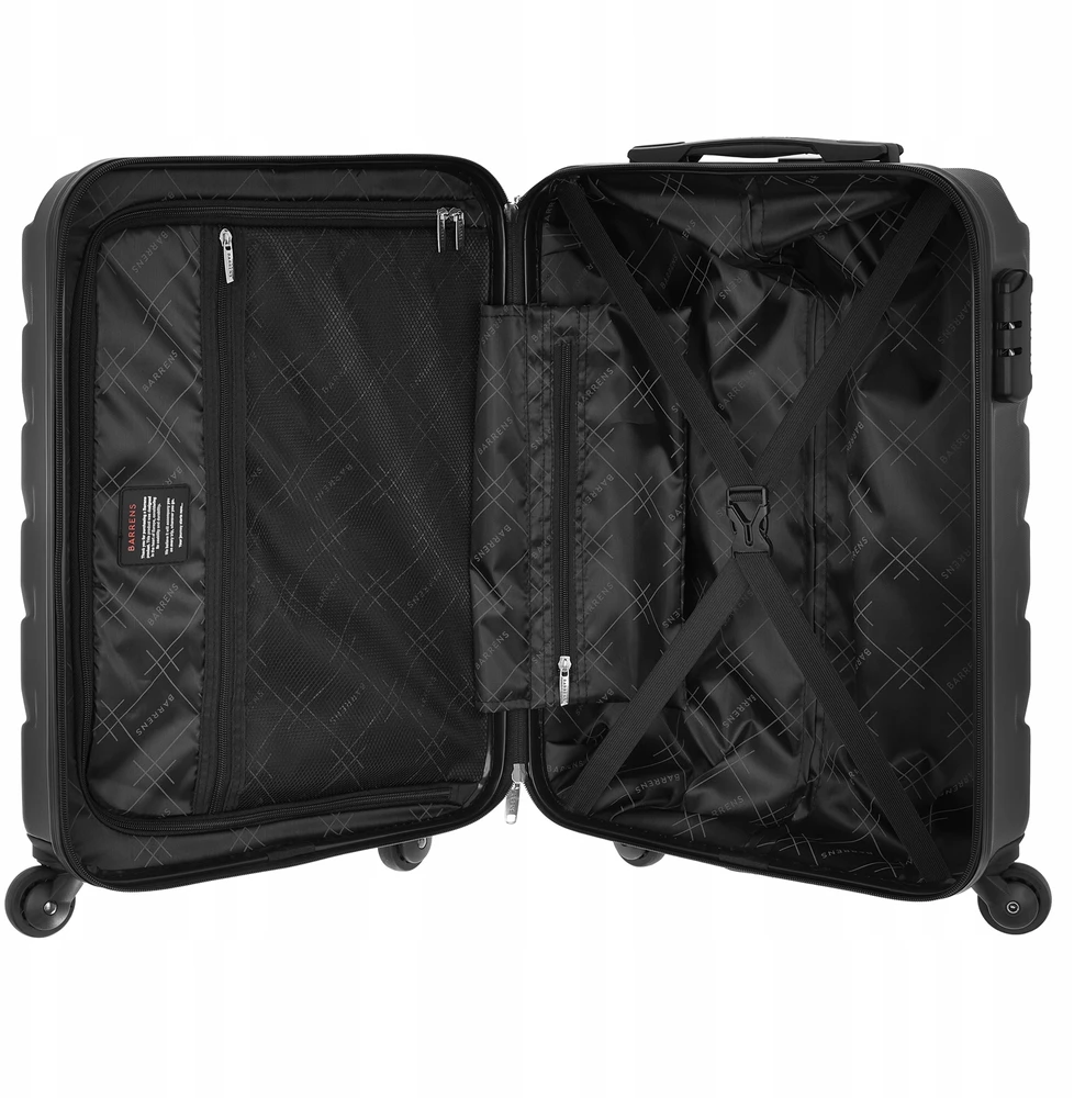 Mažas lagaminas Barrens, S, juodas, 34L