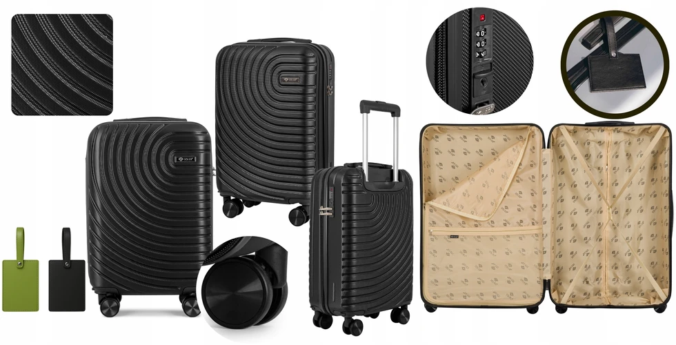 Kelioninis Solier Luggage Mažas lagaminas Solier STL1064 - Tamsiai pilka P