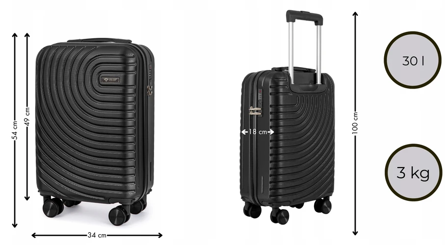 Kelioninis Solier Luggage Mažas lagaminas Solier STL1064 - Tamsiai pilka P