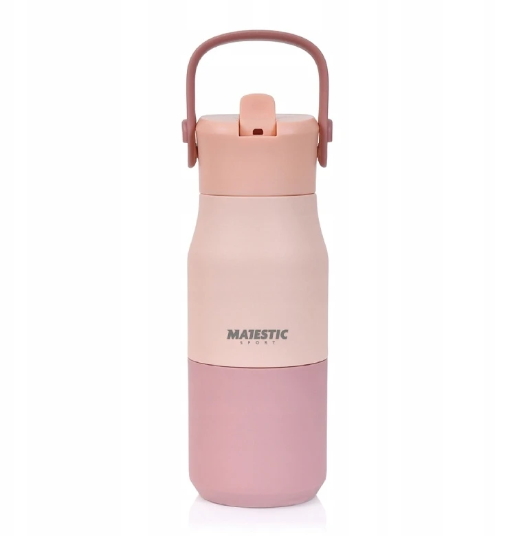 Mažas termo buteliukas su šiaudiniu snapeliu Majestic Sport Silly 360ml Rožinė