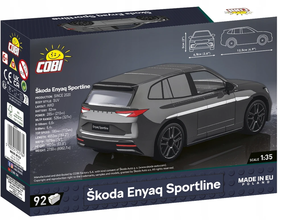 Konstruktorius Cobi Škoda Enyaq Sportline, 1/35, 24576