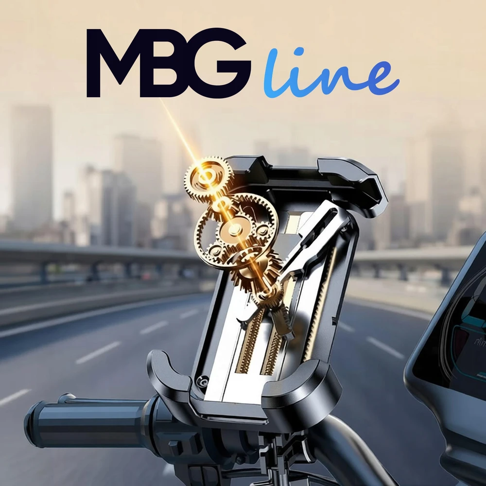 Mbg Line ANTIVIBRACINIS KIETAS DVIRAČIO MOTOCIKLO LAIKIKLIS TELEFONUI MBG linija MBM