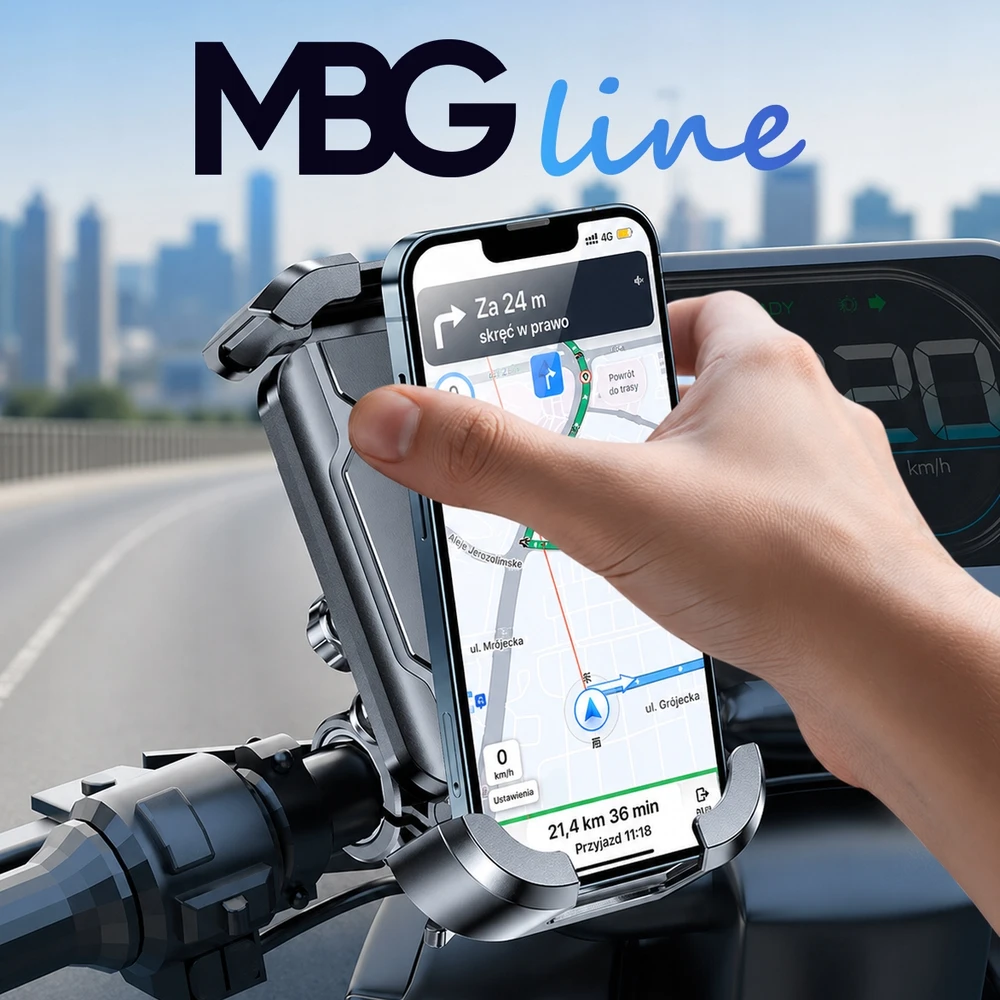 Mbg Line ANTIVIBRACINIS KIETAS DVIRAČIO MOTOCIKLO LAIKIKLIS TELEFONUI MBG linija MBM