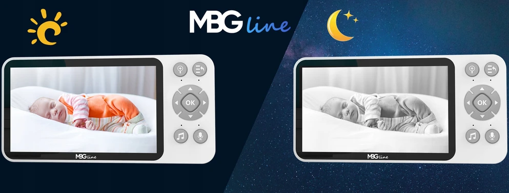 Mbg Line Belaidis sukamasis FHD WIFI elektroninis kūdikio monitorius TUYA LCD ZOOM kamera