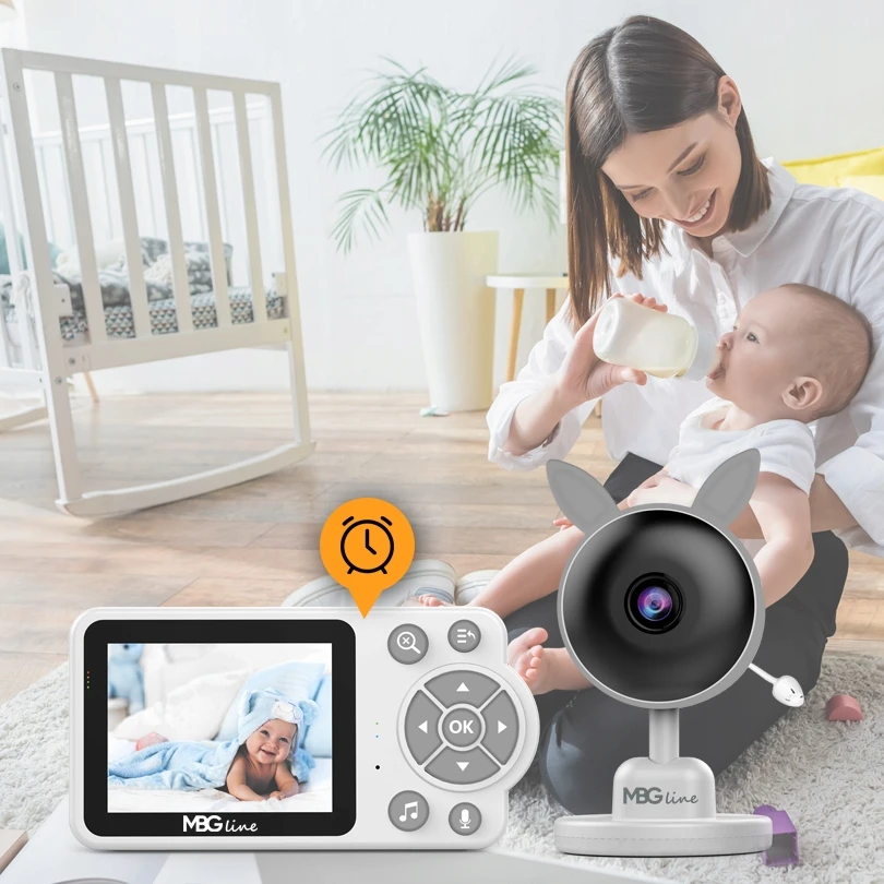 Mbg Line Elektroninis Baby Monitorius Live Camera Naktinis režimas VOX LCD ZOOM belaidis