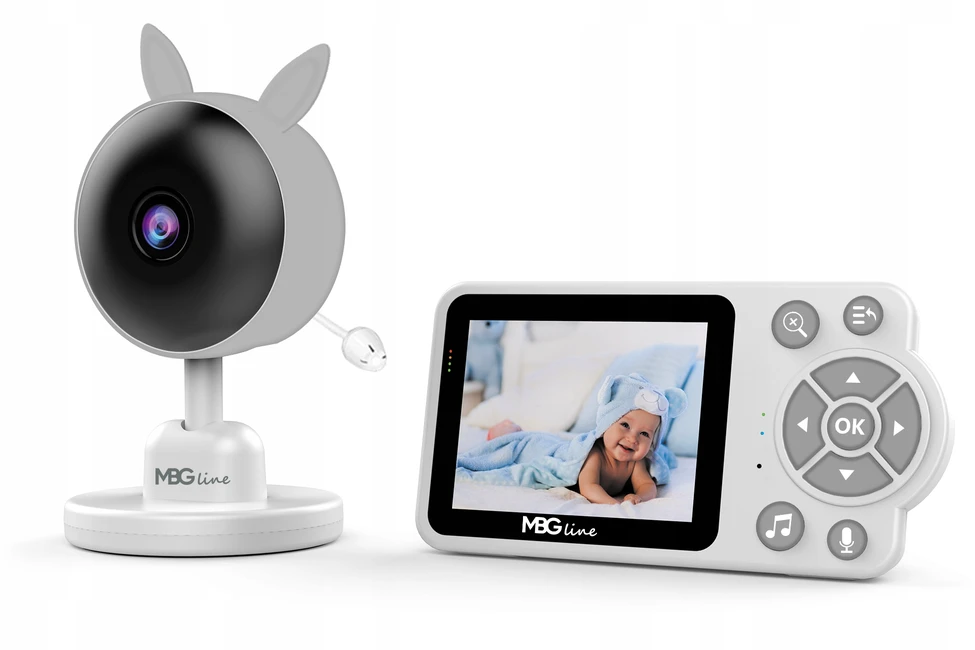 Mbg Line Elektroninis Baby Monitorius Live Camera Naktinis režimas VOX LCD ZOOM belaidis