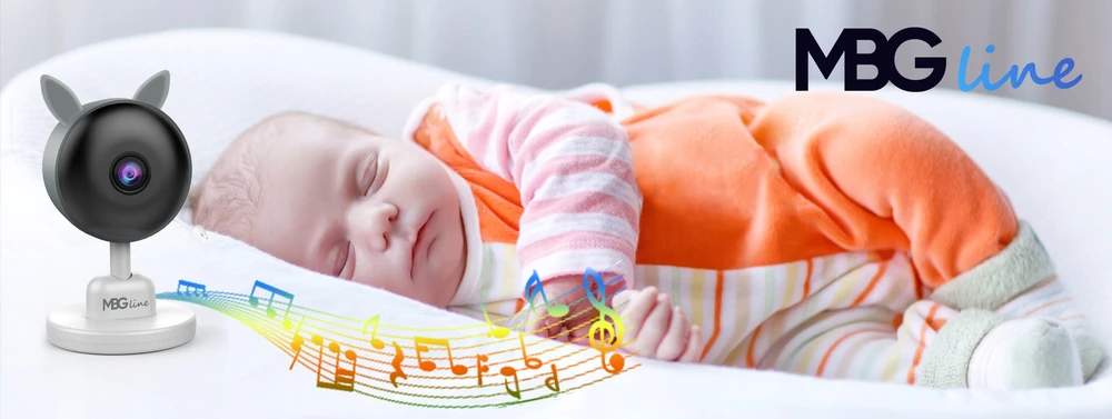 Mbg Line Elektroninis Baby Monitorius Live Camera Naktinis režimas VOX LCD ZOOM belaidis