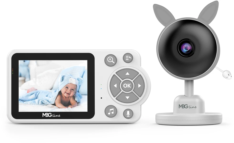 Mbg Line Elektroninis Baby Monitorius Live Camera Naktinis režimas VOX LCD ZOOM belaidis