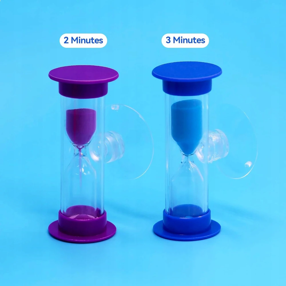 MDesign KLEPSYDRA CZASOWA 2 I 3 MINUTY Z PRZYSSAWKĄ I SZCZOTKĄ DO ZĘBÓW