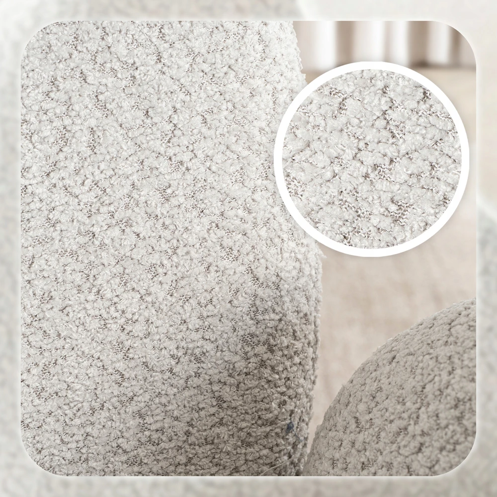 Fotelis Mebel Elite Mikso Minkštas besisukantis svetainės krėslas MIKSO Modern pilkos spalvos