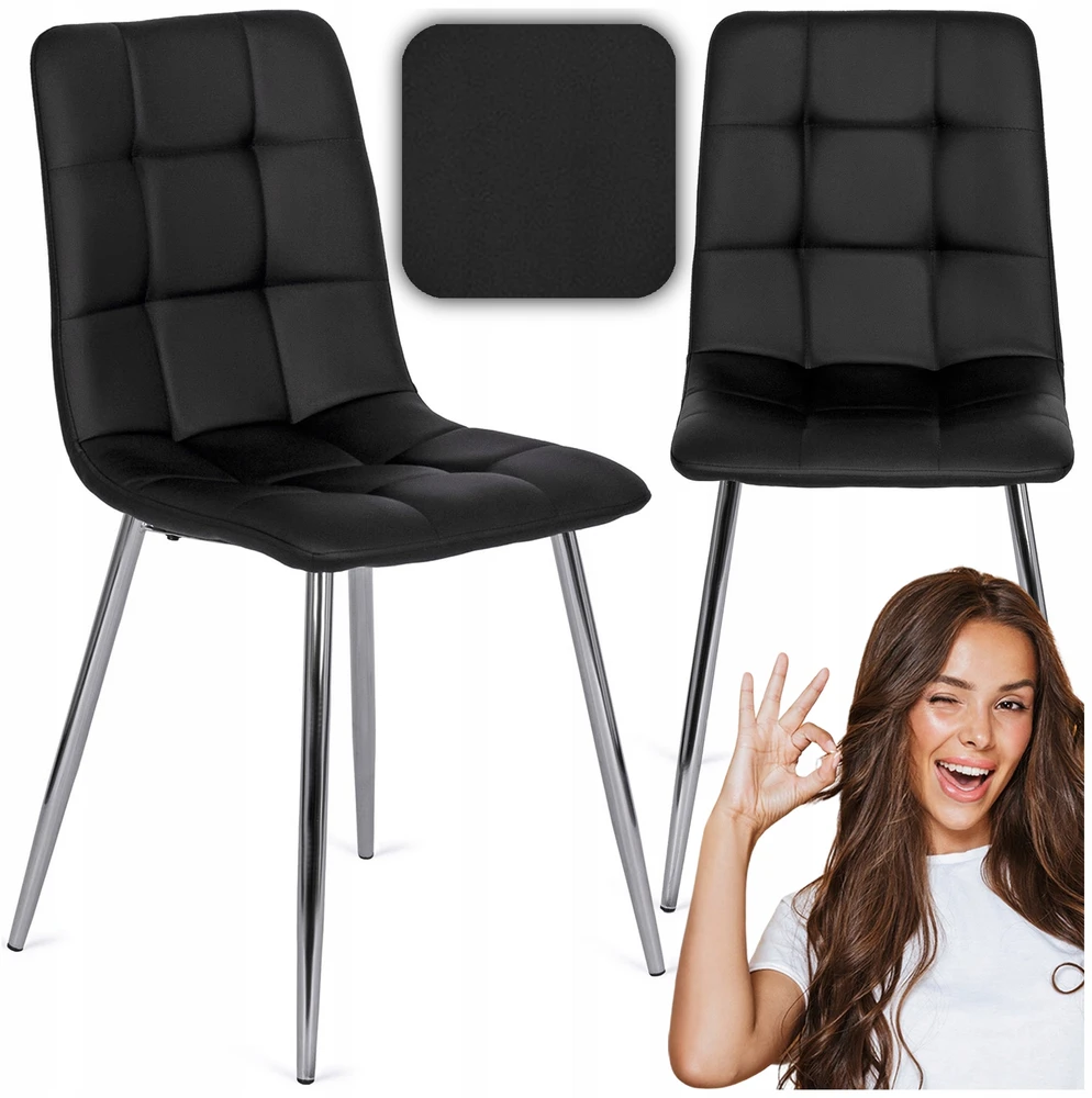Fotelis Mebel Elite Kėdė ENZO, juoda, eko oda