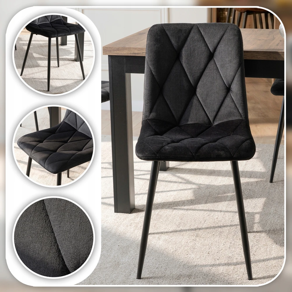 Mebel Elite ROBIN Pilka Aksominė Kėdė – Komfortas ir Elegancija Jūsų Erdvėje