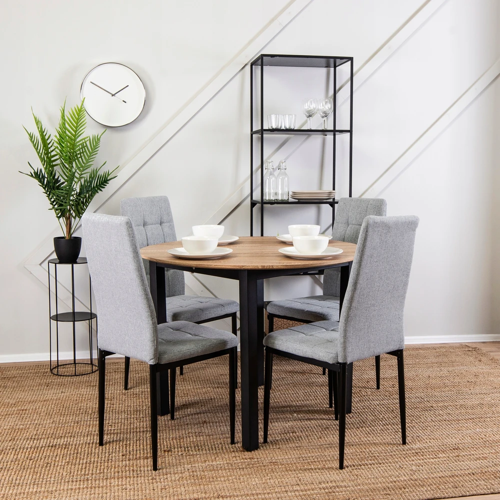 Mebel Elite Minkšta valgomojo kambario poilsio virtuvės palėpės kėdė Pilkas TEX