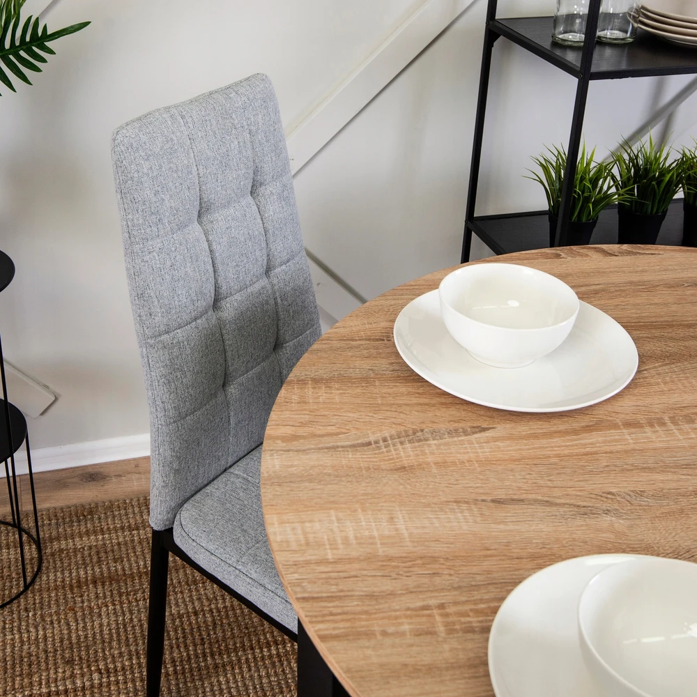 Mebel Elite Minkšta valgomojo kambario poilsio virtuvės palėpės kėdė Pilkas TEX
