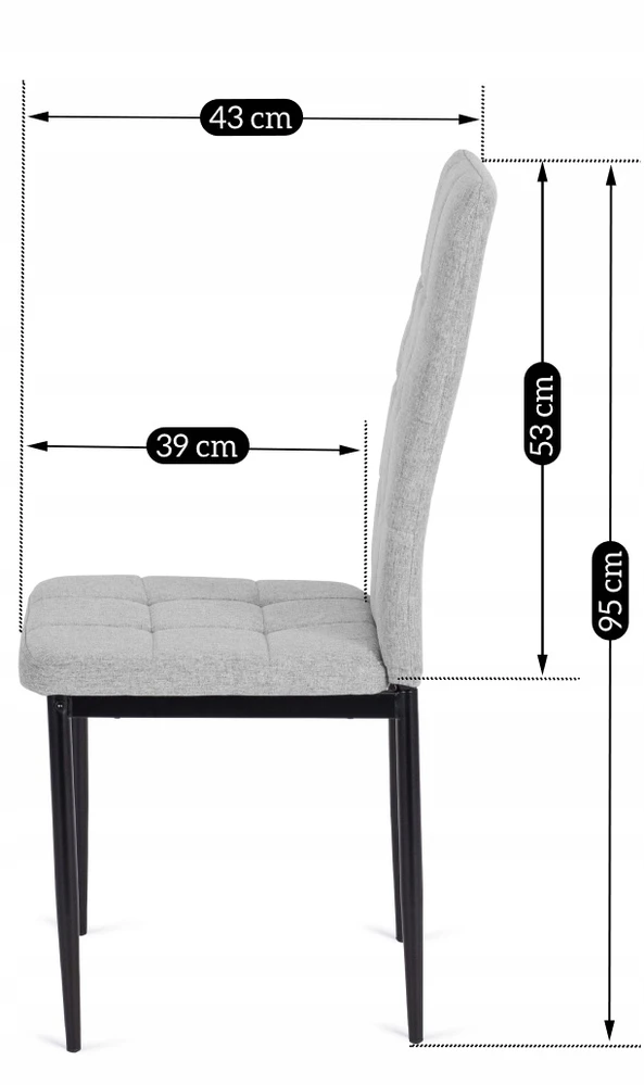 Mebel Elite Minkšta valgomojo kambario poilsio virtuvės palėpės kėdė Pilkas TEX