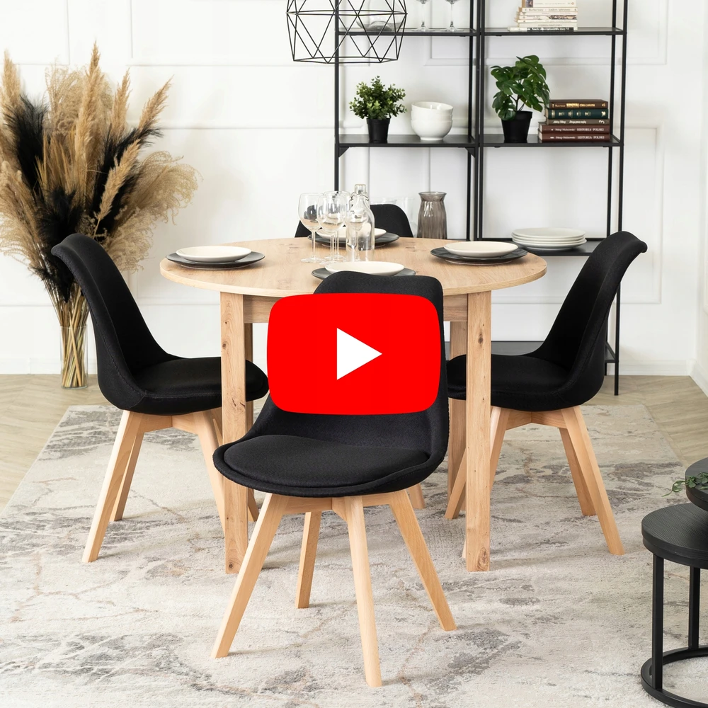 Fotelis Mebel Elite Kėdė NEVEL, juoda
