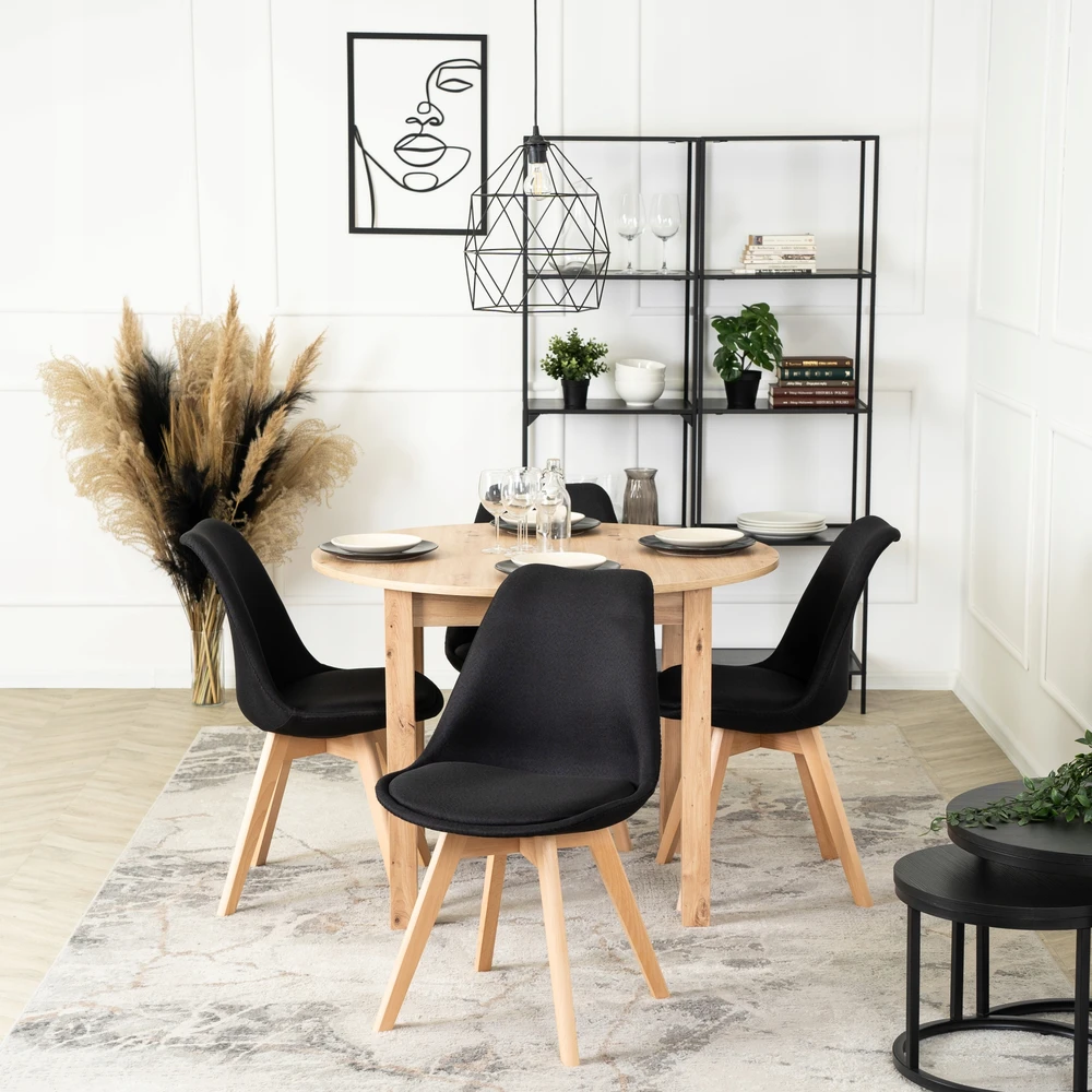 Fotelis Mebel Elite Kėdė NEVEL, juoda