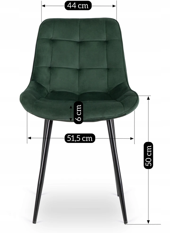 Mebel Elite Minkšta veliūrinė kėdė svetainei valgomojo virtuvei Žalias CHRIS