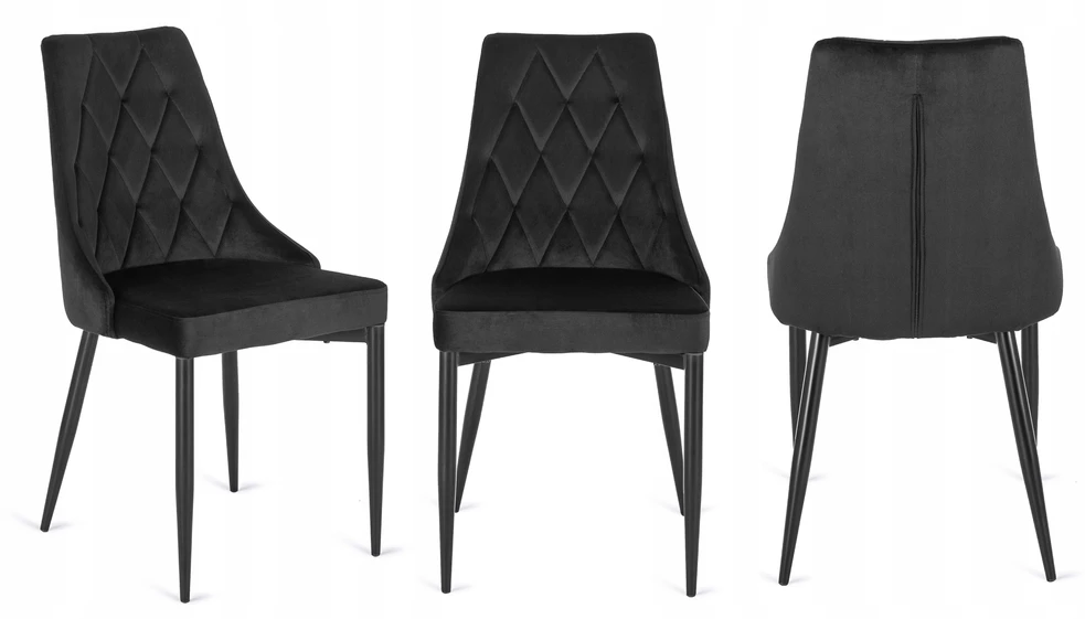 Fotelis Mebel Elite Kėdė CORK, juoda, veliūras