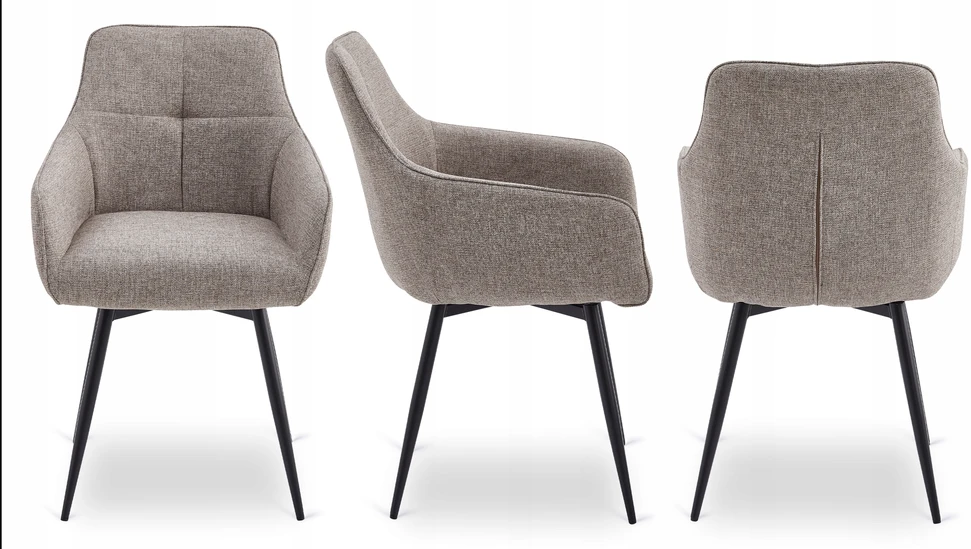 Fotelis Mebel Elite Minkštas besisukantis svetainės krėslas LARISA Cappuccino Modern