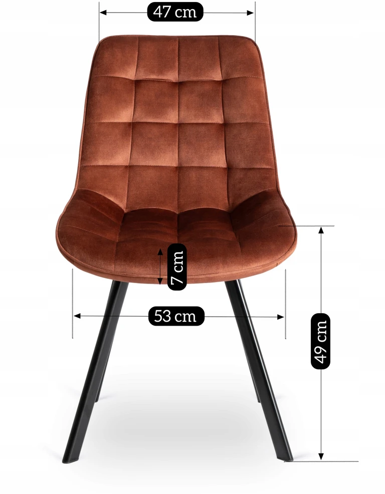 Fotelis Mebel Elite Kėdė RICK, rusva, veliūras