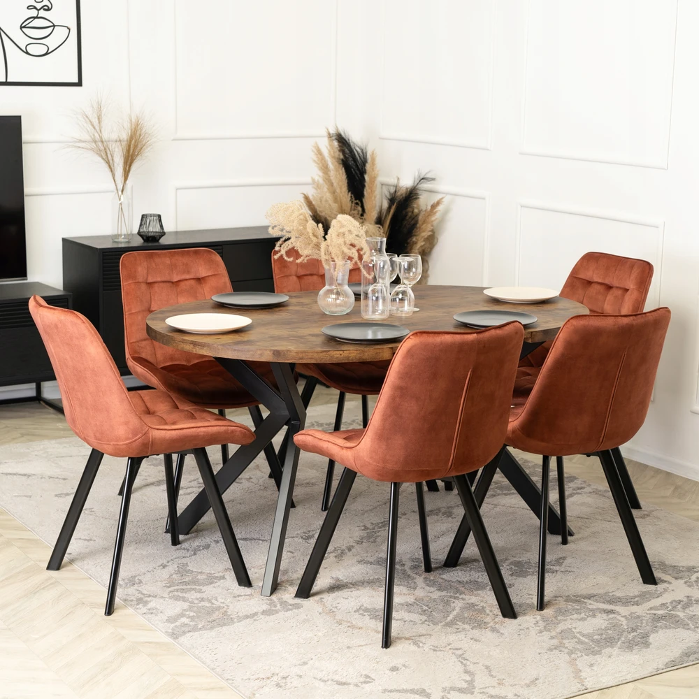 Fotelis Mebel Elite Kėdė RICK, rusva, veliūras