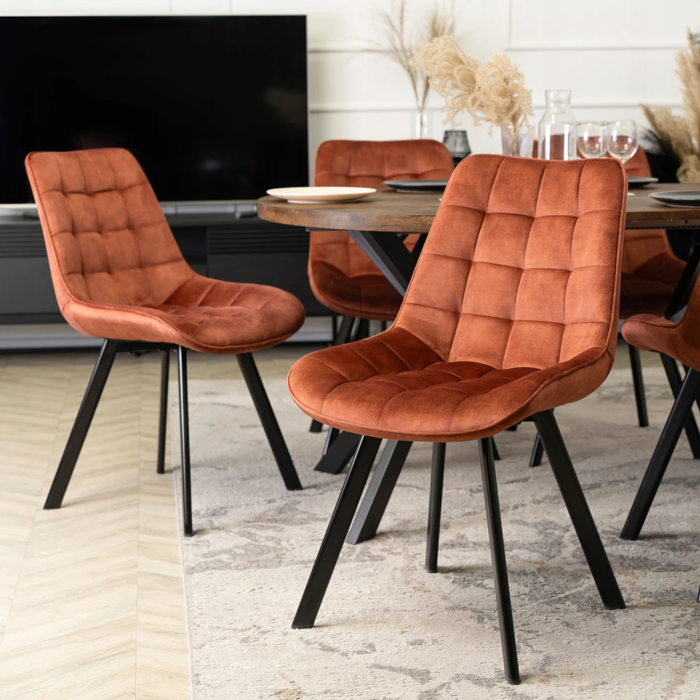 Fotelis Mebel Elite Kėdė RICK, rusva, veliūras