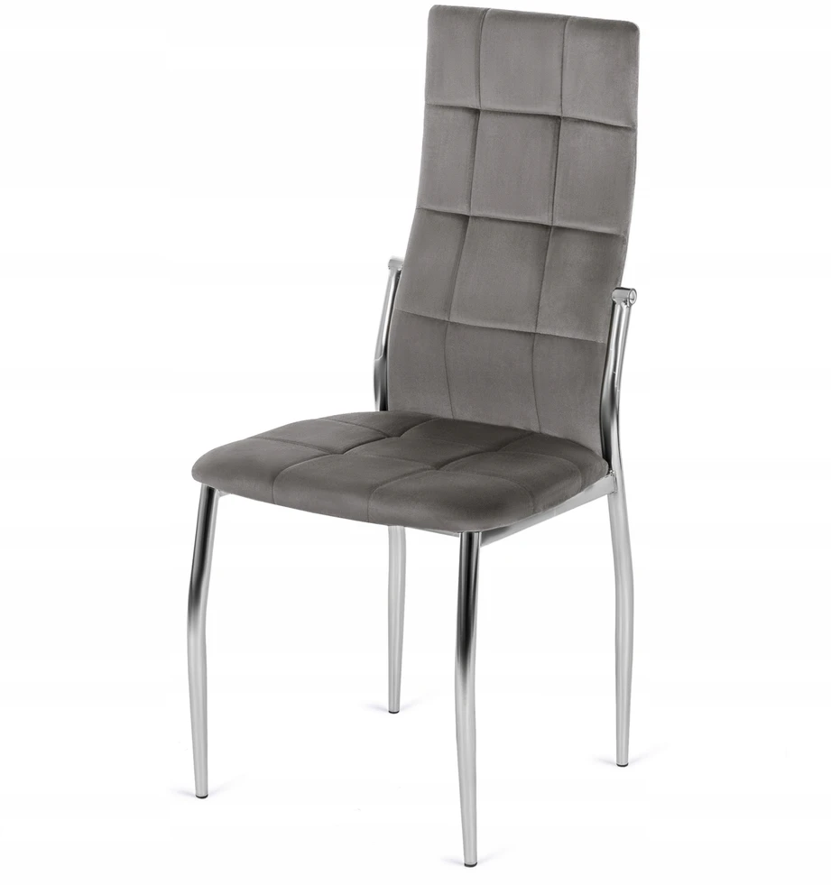 Mebel Elite MINŠTA VIRTUVĖS KĖDĖ SVETAINEI VALGOMO VIRTUVĖ VELIURAS Pilkas MOLLY