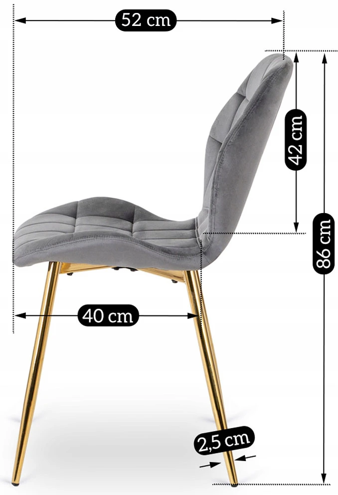 Mebel Elite Valgomojo kėdė Lucky, pilka