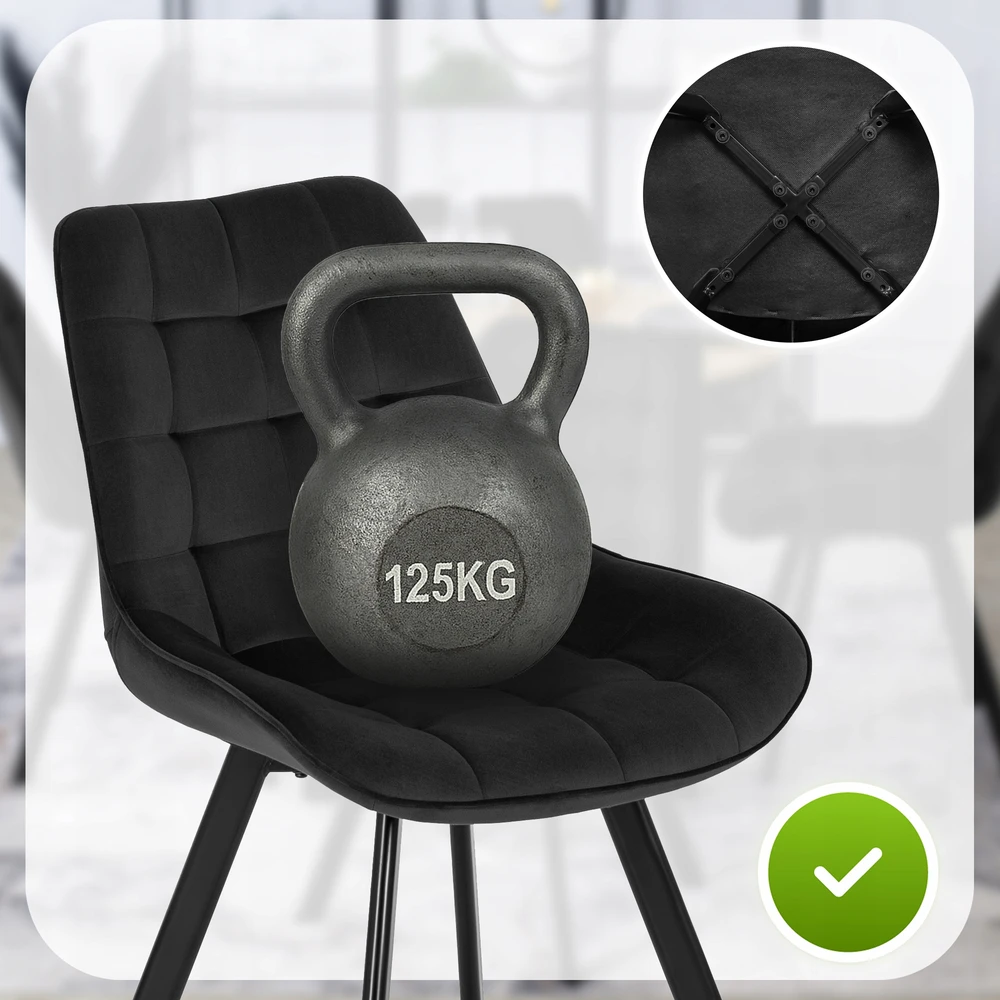 Fotelis Mebel Elite Valgomojo kėdė Rick, juoda